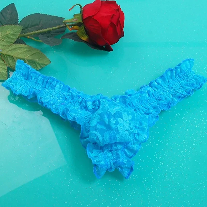 Мужские кружевные сексуальные брюки и трусы с низкой талией Live Show Dance DJ Club Bar Private Party BF Harajuku Irricident