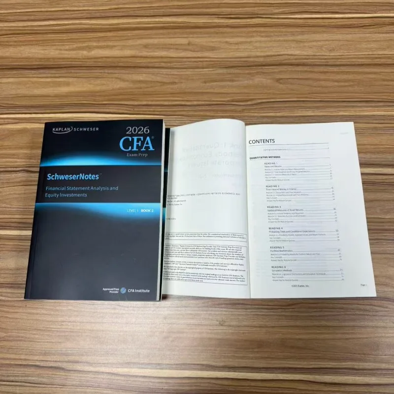 2026 CFA Level1 Schweserテキスト+QuickSheet CFA Level 1 Quicksheet