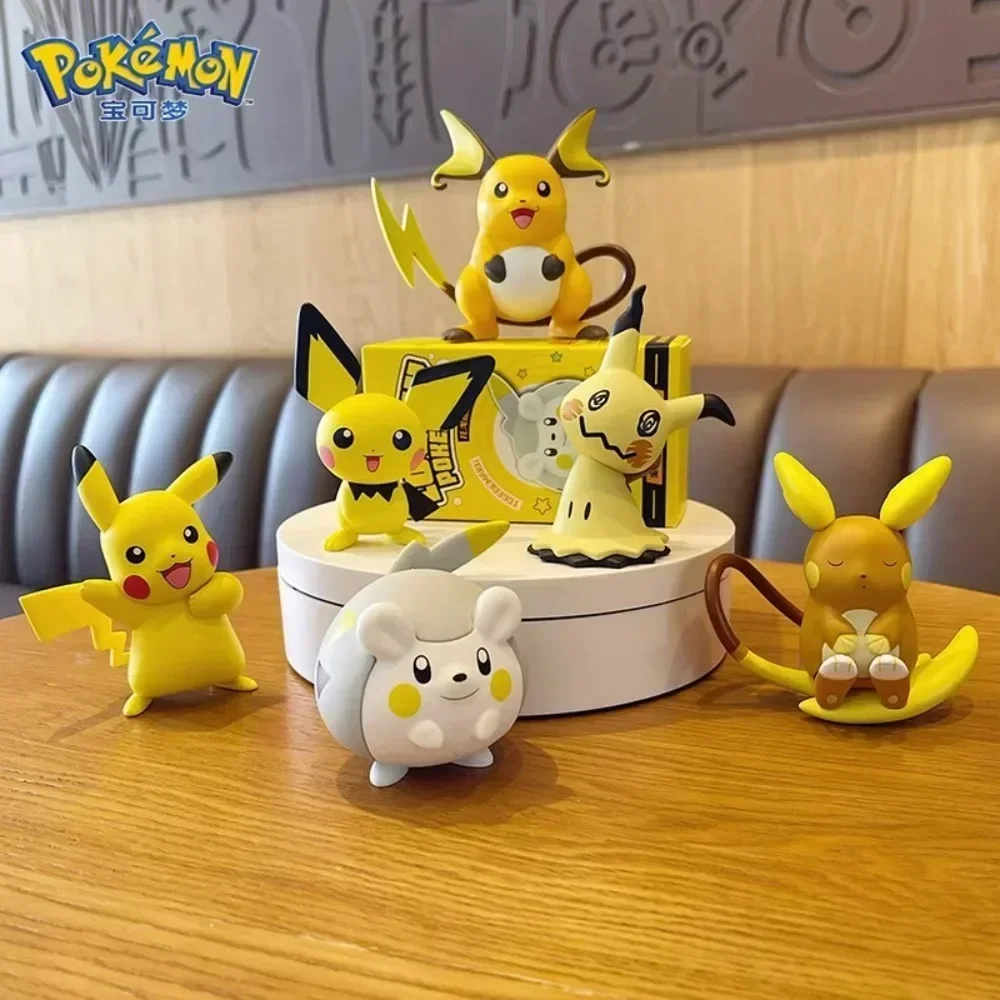 Pokemon Anime Modèles Poupées, Jouets Mignons, Pikachu, Pichu, Togedemaru, Raichu, Mimikyu, Rick, Décorations De Bureau, Cadeaux Pour Enfants, 2024