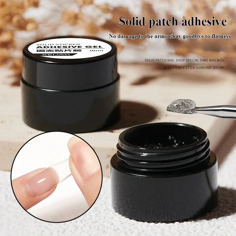 Solid Nail Gel Glue for Soft Gel Nail Tips Clear Acrylic  Solid Gel Nail Glue for Press On Nails Fake Nails
