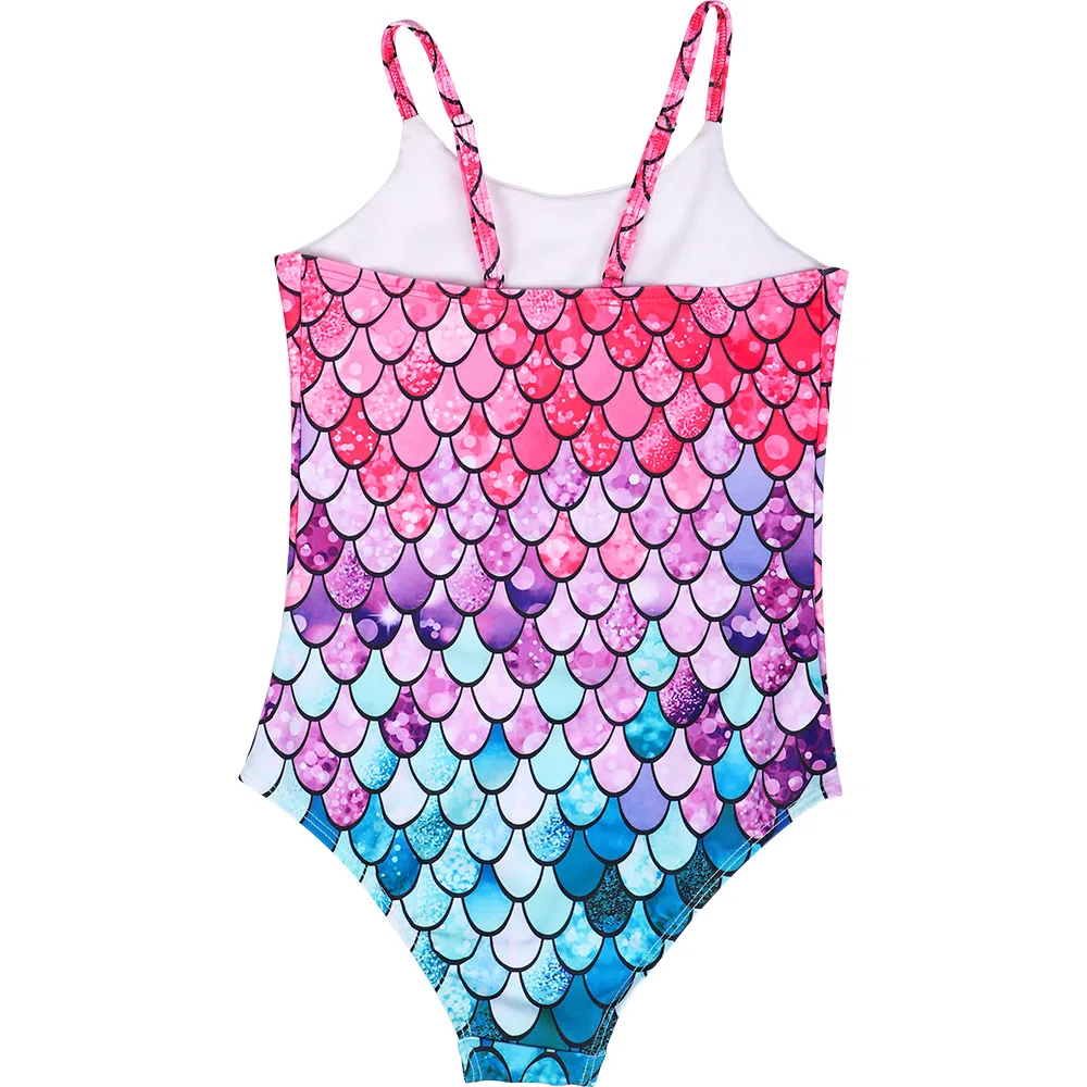 Mermaid Scale Cosplay Swimsuit para crianças, roupa de banho impressa em 3D, One Piece Clothing para crianças