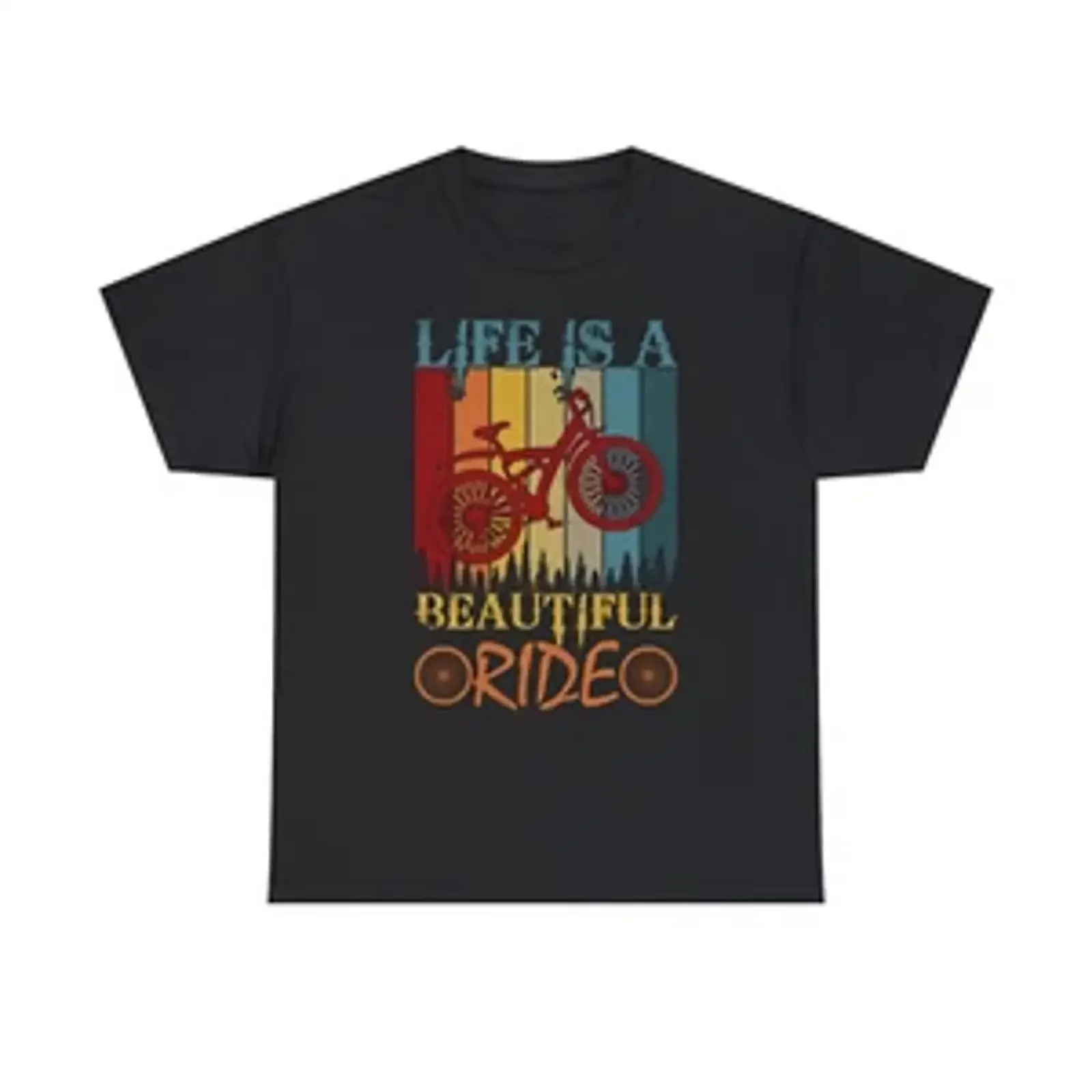 Camiseta Fahrradtag Life Is A Beautiful Ride, regalo para amantes del ciclismo, Top vintage lavado para hombre, ropa de diseñador cómoda y suave