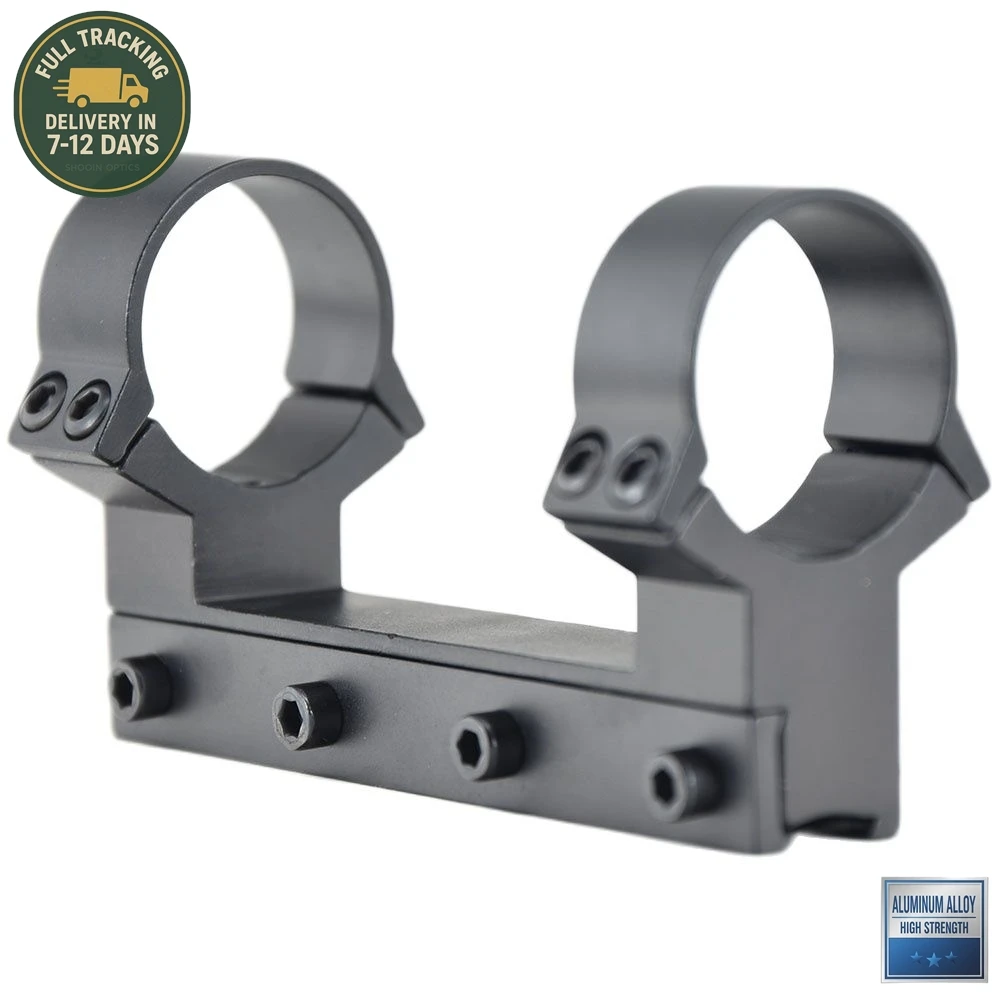 Shooin Optics Mount Ring 25.4mm 30mm Tube / 11mm Dovetail 20mm Weaver Base