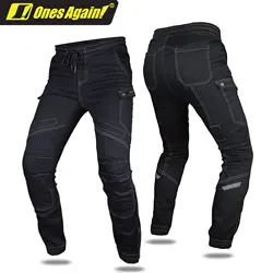 Ones Again! Cargo style jeans, CE certified with built-in protector and multi-pocket design casual cycling pants