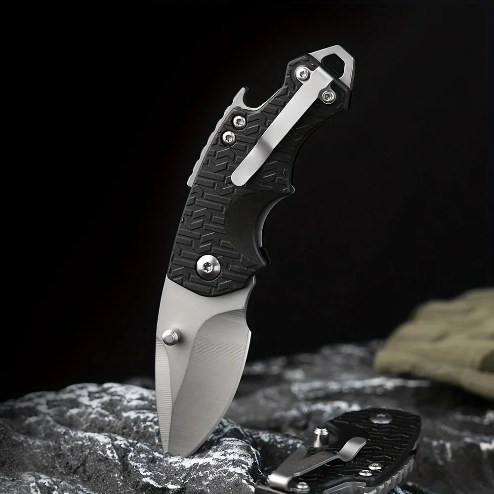 EDC folding knife, small portable fruit knife, used for fishing, camping and field survival