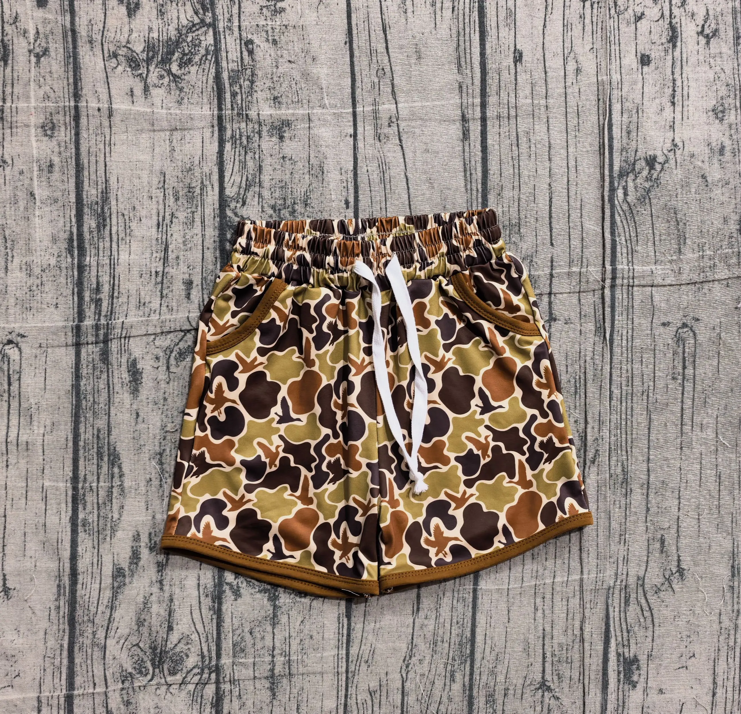 Wholesale Children Toddler Elastic Ducks Clothes Baby Boy Bottom Pockets Shorts Camo Clothing Kids Wear