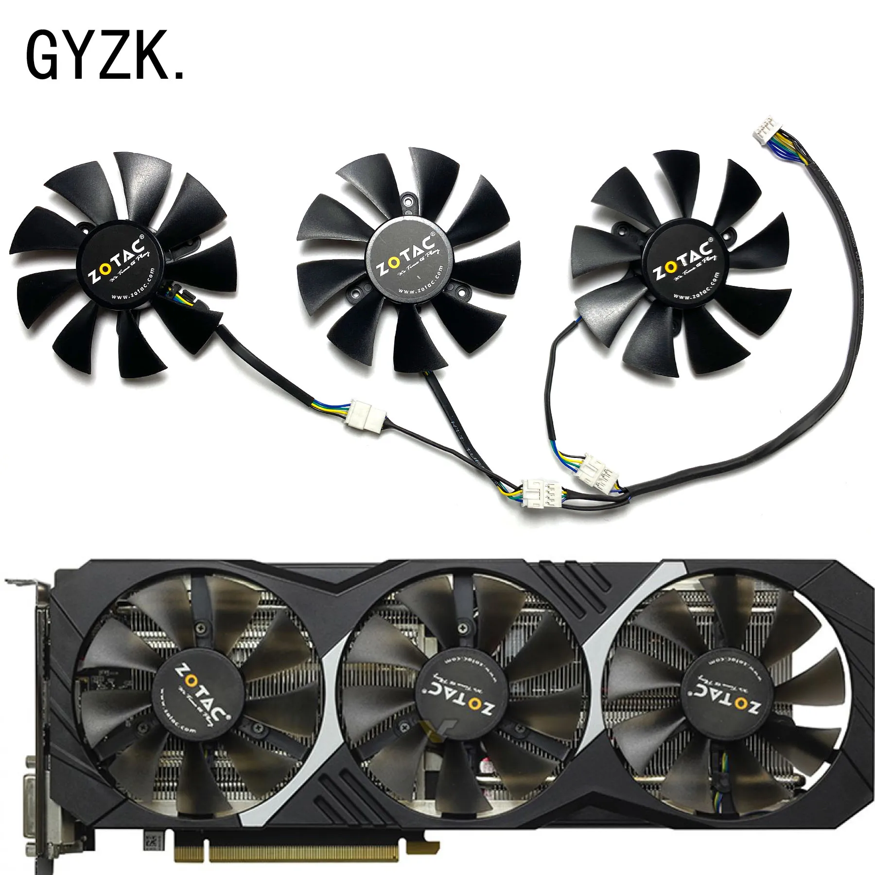 New For ZOTAC GeForce GTX1060 970 GAMING PLUS OC Graphics Card Replacement Fan GA91S2U