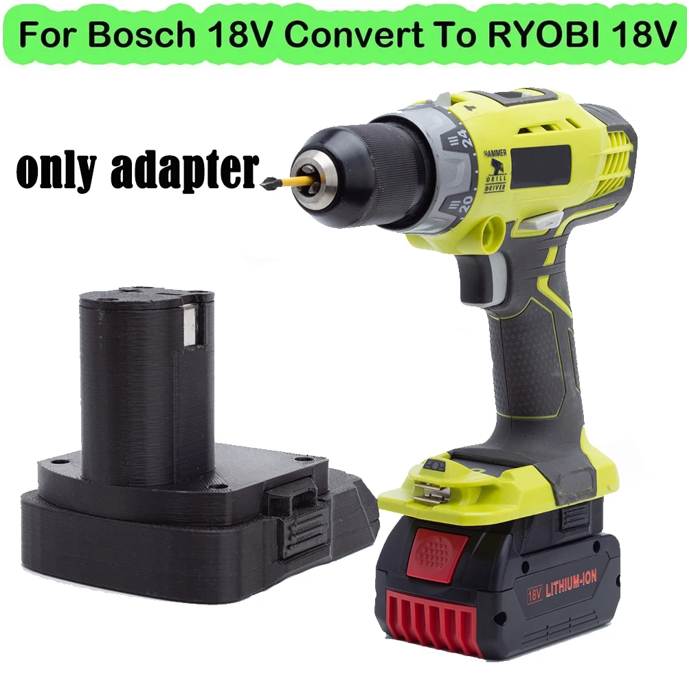 Adaptador de Bateria para Bosch Adaptador de Broca Power sem Fio Ferramenta Elétrica Modificada 18v Lithium-ion to para Ryobi One Plus 18 20v