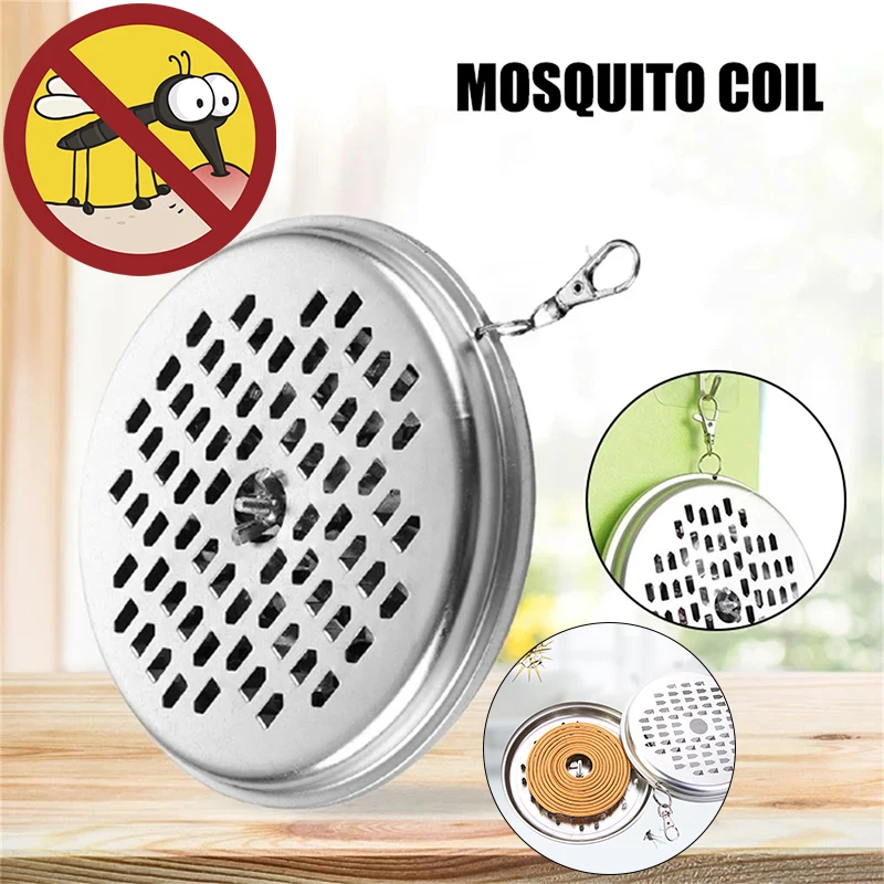 

Hanging Mosquito Coil Holder Pest Control Portable Metal Incense Holder Home Outdoor Summer Mosquito Repellent Incense Box