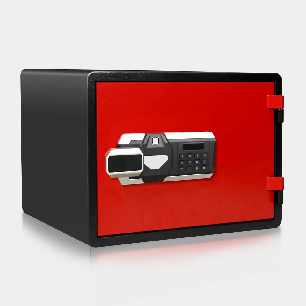 1h Fireproof Luxury Electronic Fireproof Safe Box Key Lock New Fingerprint Emergency Features Fireproof Digital Panel Commercial