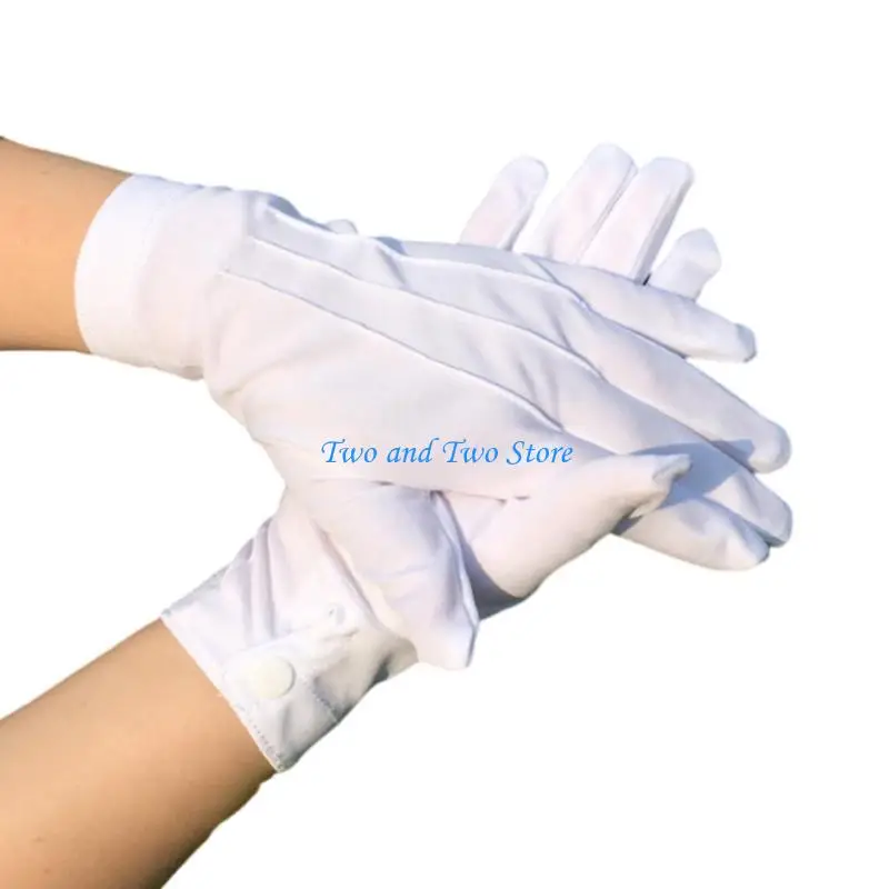 

HX6F Adult White Costume Gloves Children School for Formal Uniform Wear