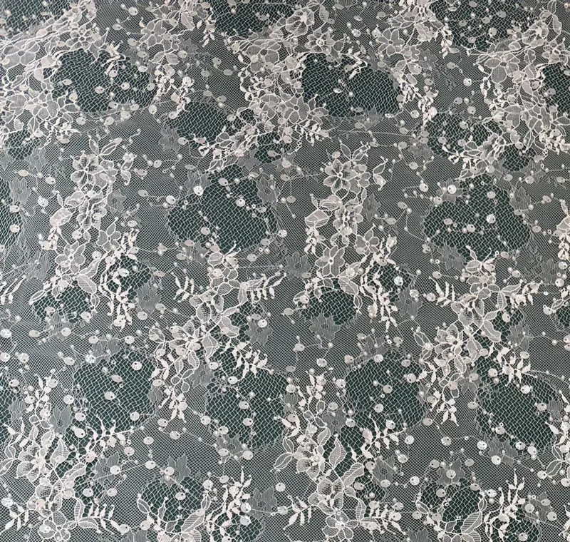 

3Yards.Sparkling sequin bead embroidery wedding dress, bridal lace fabric. DIY sewing accessories.New 2026