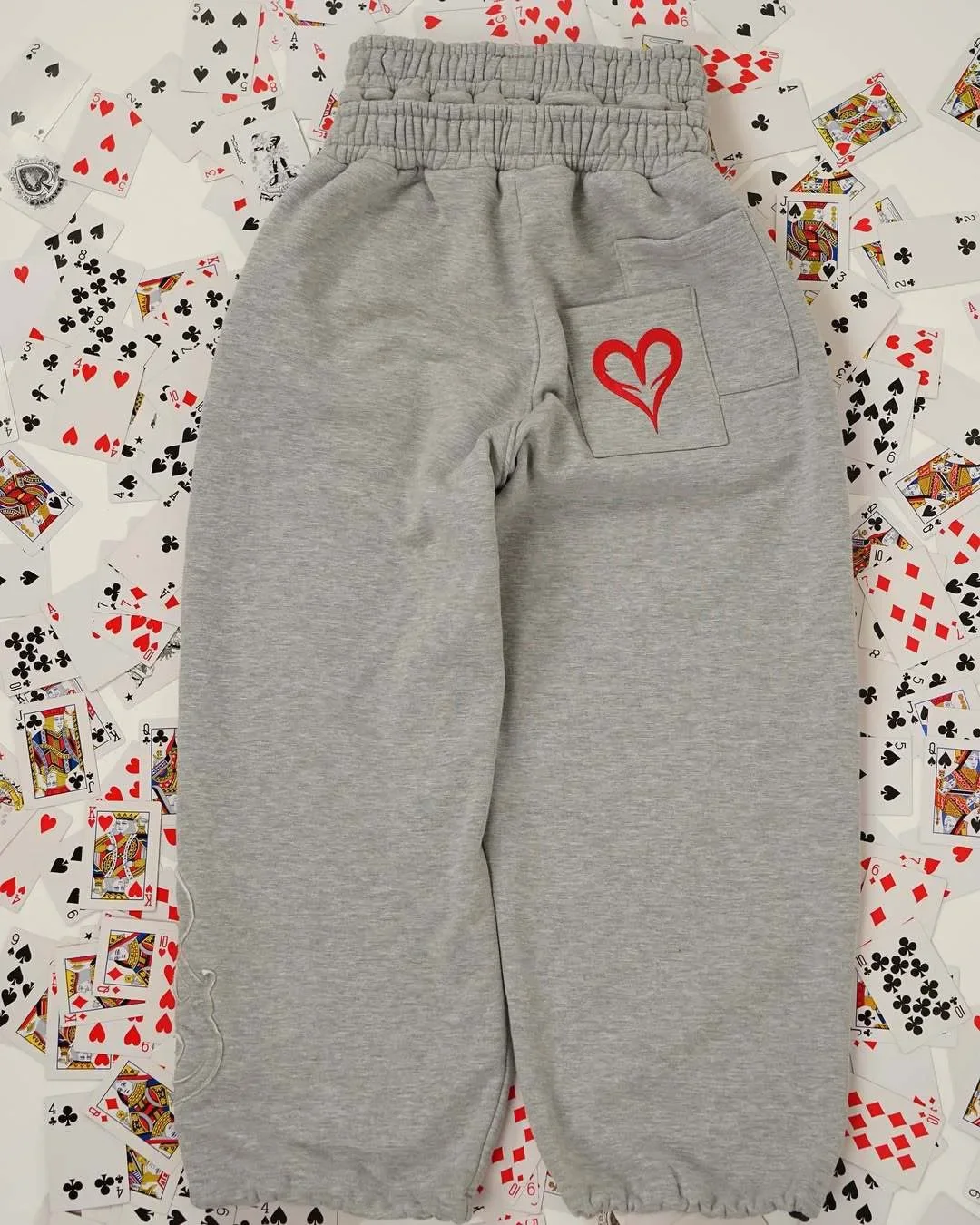 

Streetwear Y2k Double Waist Jogging Poker Pants Embroidered Loose Piece Sweatpants Men's and Women's Gothic Hip Hop Casual Pants