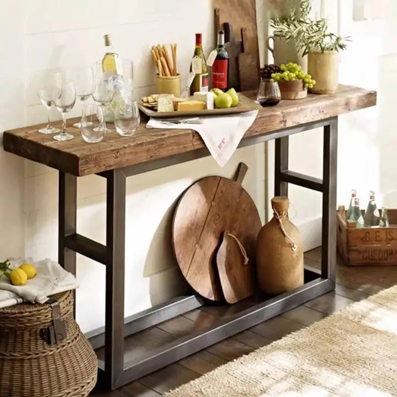 

Hallway Vintage Corner Wood Table Luxury Entrance Entryways Console Table Nordic Unique Console Ingresso Living Room Furniture