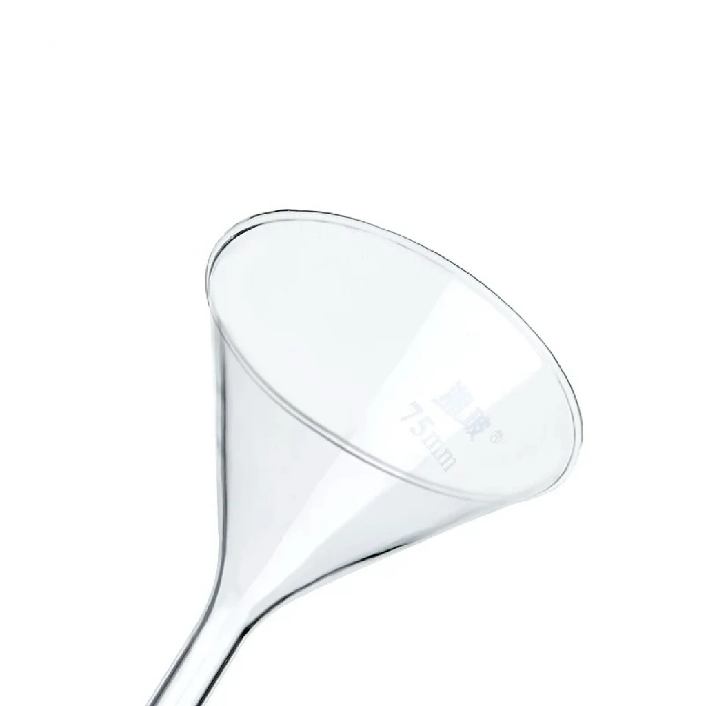 30/40/50/60/75/90/120mm Transparent Glass Short Neck Triangular Funnel Laboratory Glassware High Borosilicate