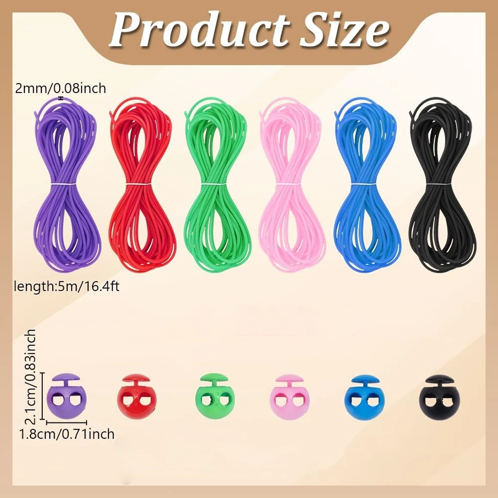 4pcs Knitting Stitches Holder 5M Tubing Barber Cord Stitch Markers Knit Keeper with Needle Stoppers for Crafts Knitting Projects