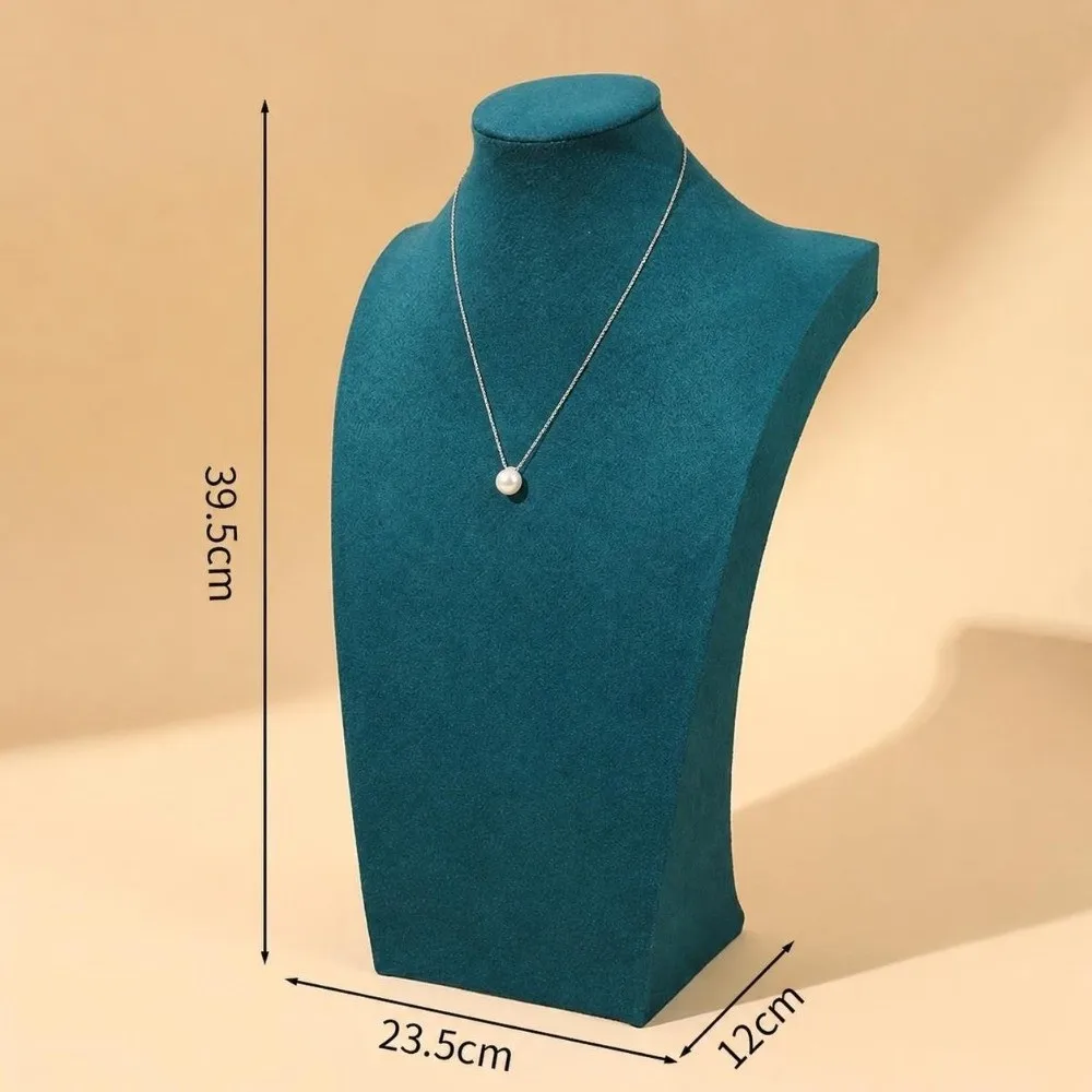 Velvet Cloth Necklace Display Stand Human Shape Neck Mold Jewelry Show Rack Counter Use Counter Display Prop Counter Display