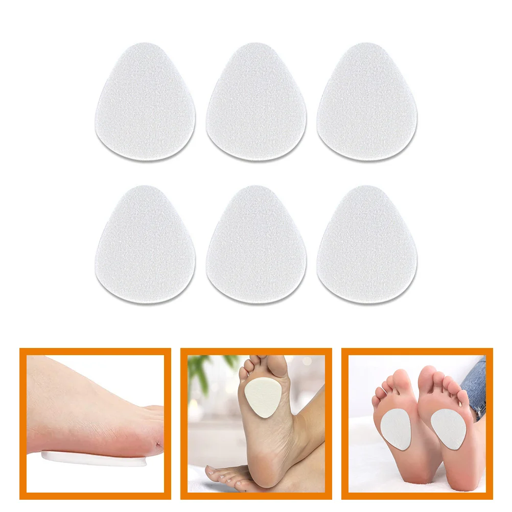 

3 Pairs Heels Forefoot Support Pads Felt Metatarsal Feet Non-slip White Women's