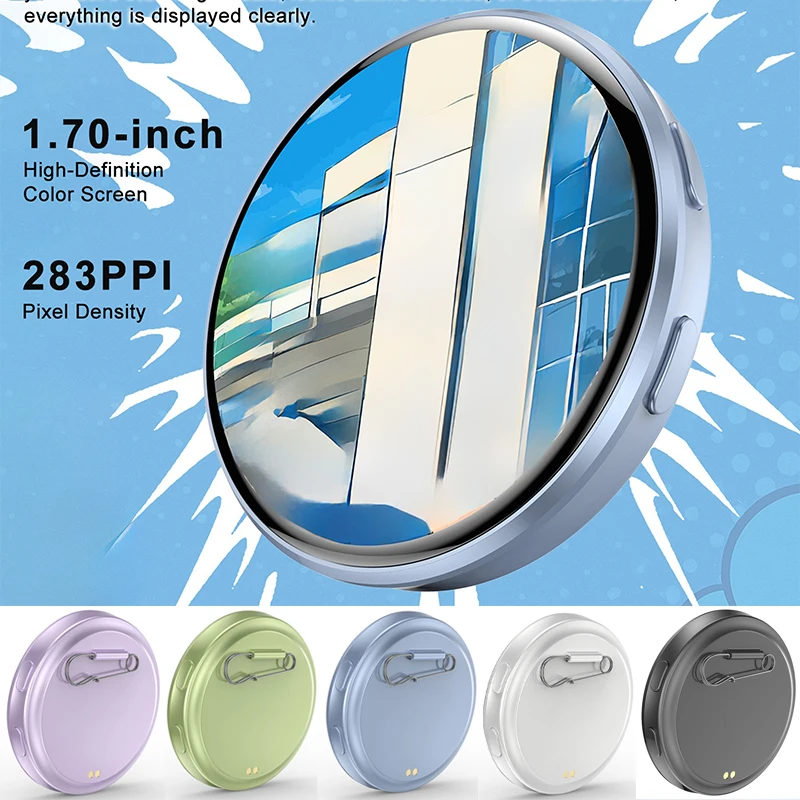 Digital E-Badge Smart Dual-mode Bluetooth 6.0 Anime Type-C Rechargeable E-Ink Images Formats Videos 20seconds Animated GIFs