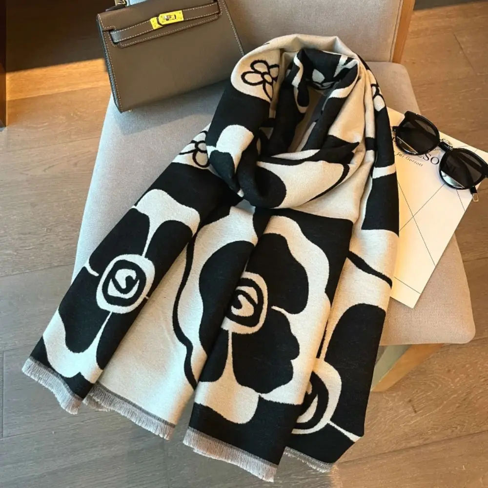 High Quality Luxury Design Winter Shawl Cashmere Feel Double Sided Women's Scarf Warm Christmas Gifts