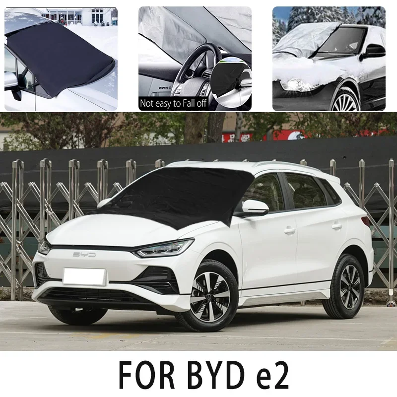 

Carsnow cover front cover for FOR BYD e2 snowprotection heat insulation shade Sunscreen wind Frost prevention car accessories