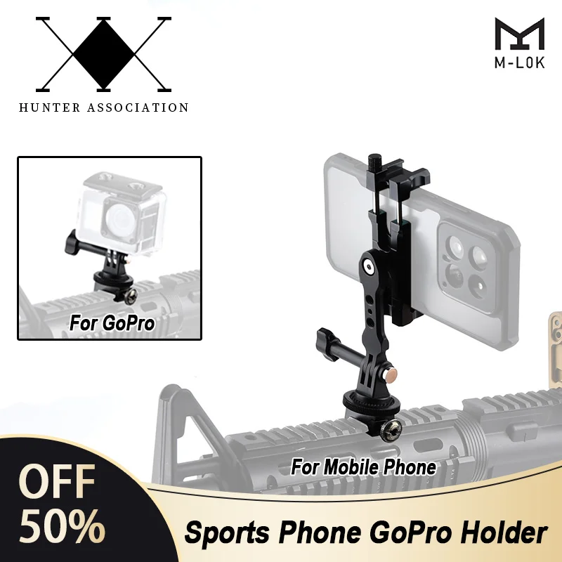 

WADSN Sports Phone GoPro Holder Mount Hunting Airsoft Shooting Video Accessories Base For 20mm Picatinny Rail MLOK