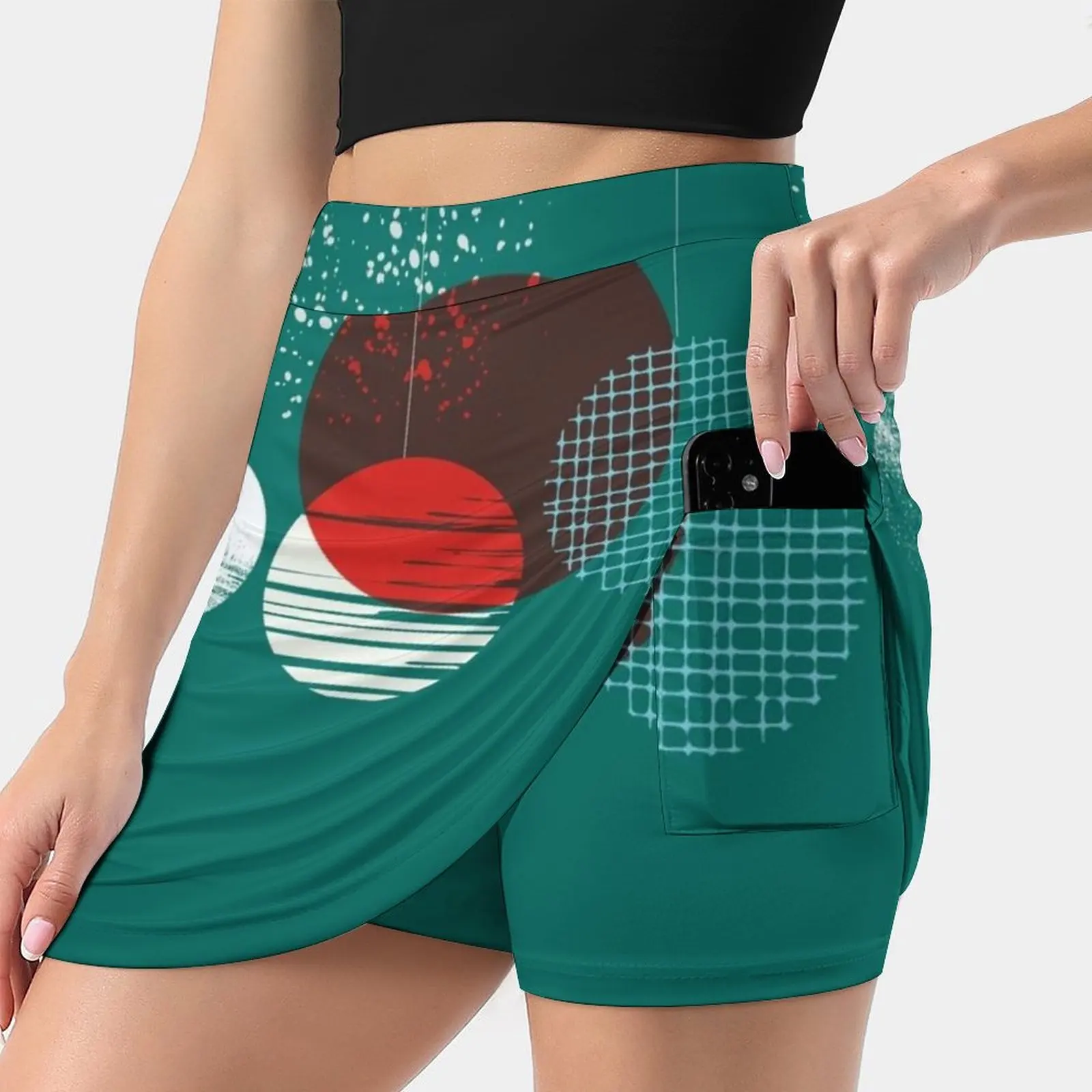 Geometric Christmas Baubles Skirts Woman Fashion 2022 Pant Skirt Mini Skirts Office Short Skirt Christmas Abstract Geometric