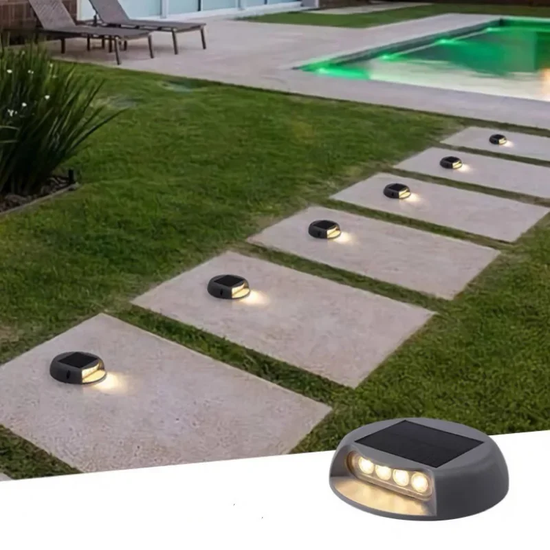 Solar Walkway Light Turtle Shell Light Ground Hole-free Waterproof Footing Stair Decorative Lamps Outdoor Aisle Plank Road Light