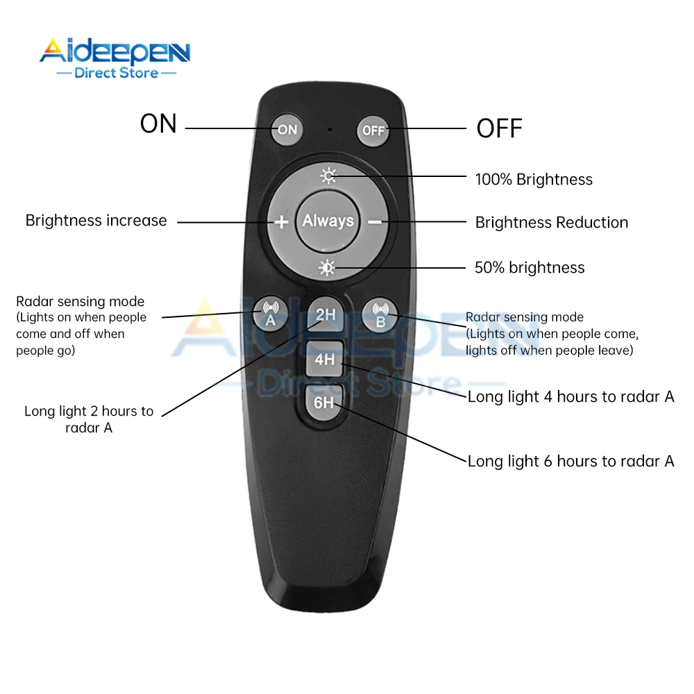 Automatic Control Lamp Board with Remote Control Solar LED Driver Board Human Body Induction 3.2V 3.7V