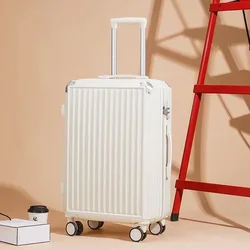 Valise à roulettes durable pour hommes et femmes, valise à glissière épaissie, grands puzzles pour étudiants, étui à mot de passe, 20 po