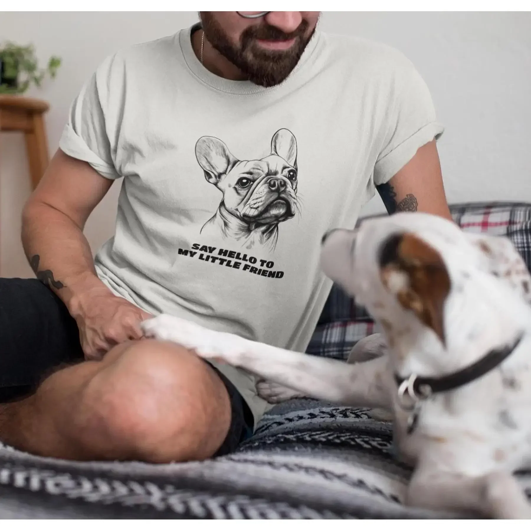 Say hello to my little friend dog T Shirt perfect gift for lovers and animal frensh bulldog tee movie quote