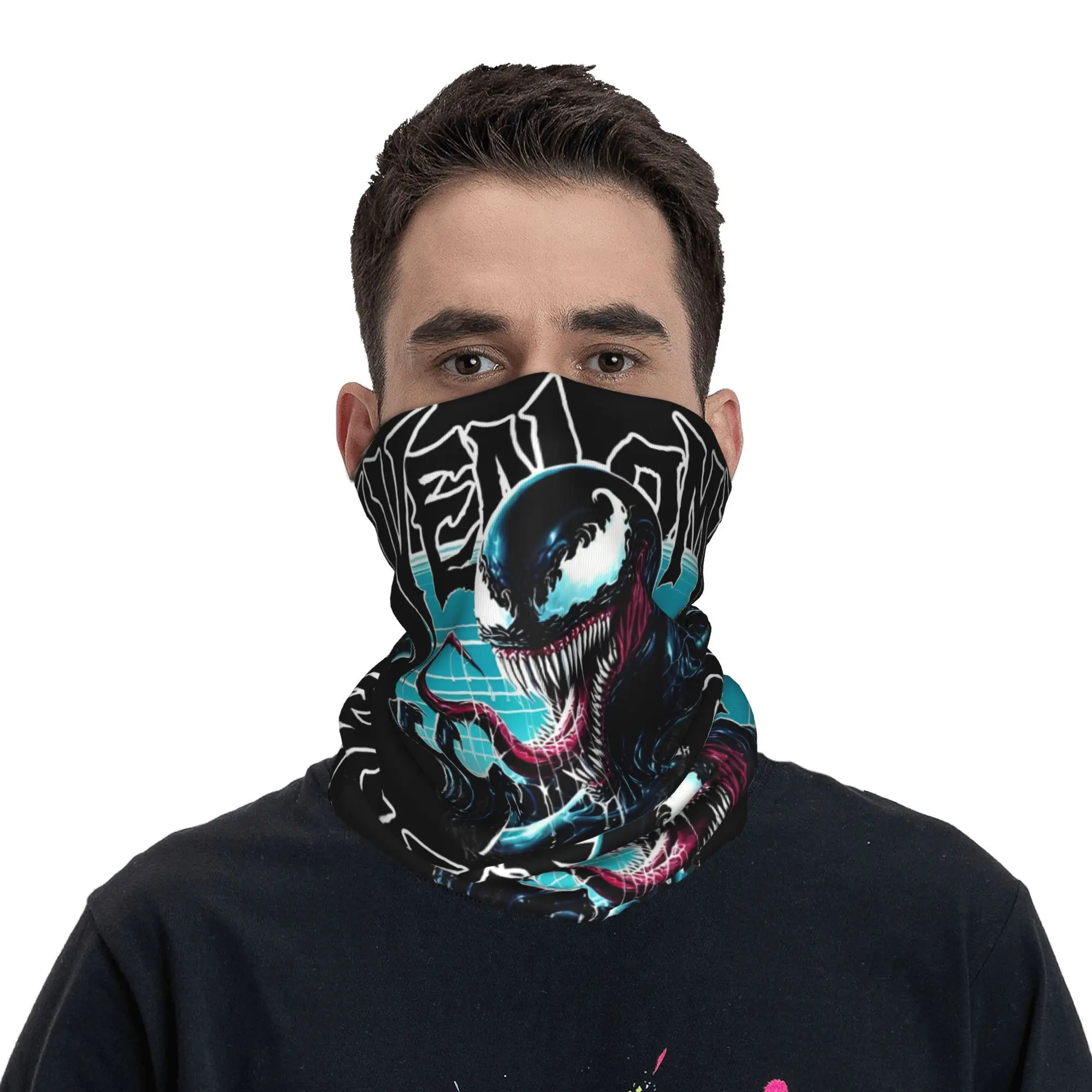 Venom Symbiote Ready For Carnage Parasite Spider Bandana Neck Gaiter Mask Scarf Multifunctional Cycling Scarf Riding for Men