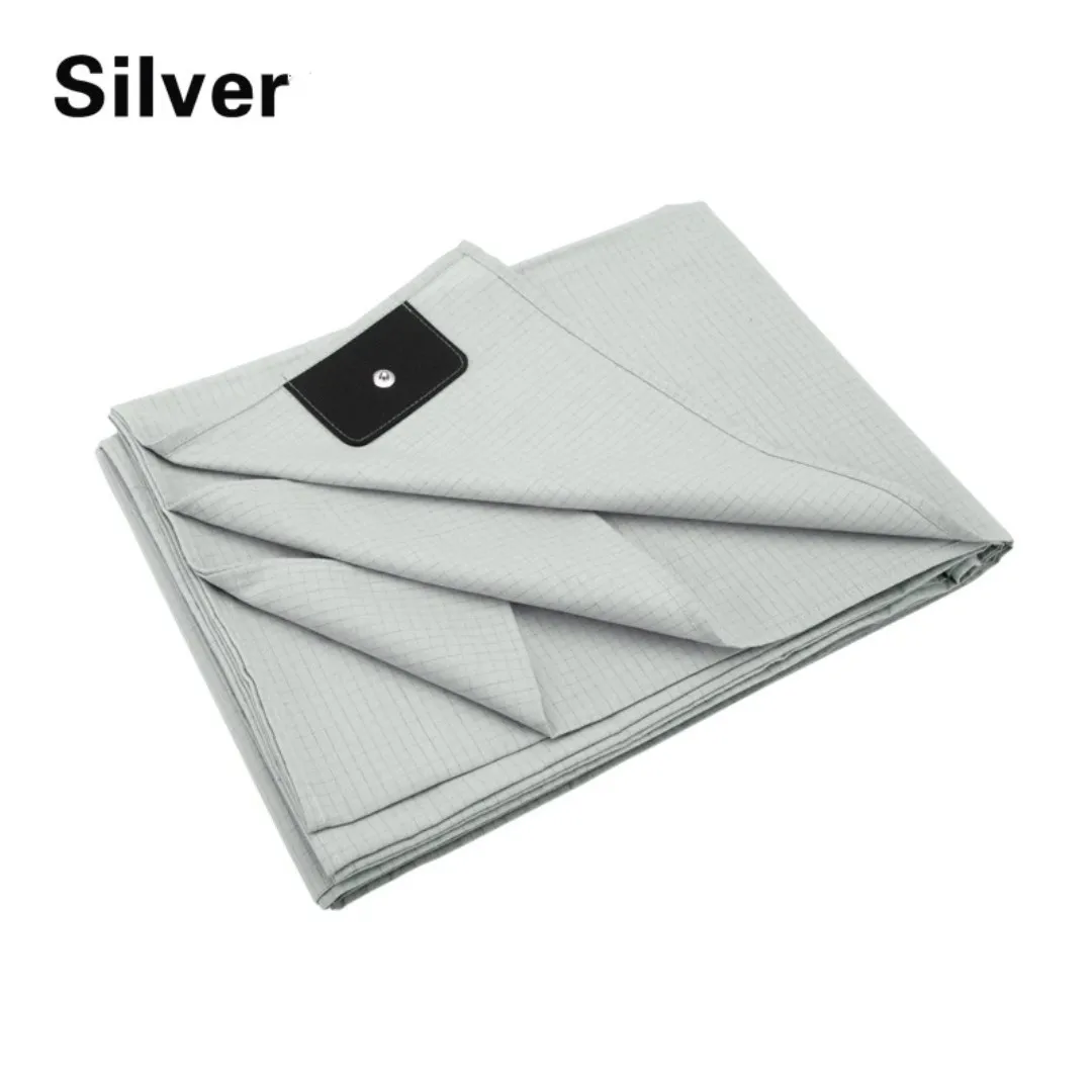 Aterramento lençóis, 10% fibra de prata, algodão orgânico condutivo com fio de aterramento, manter bom sono