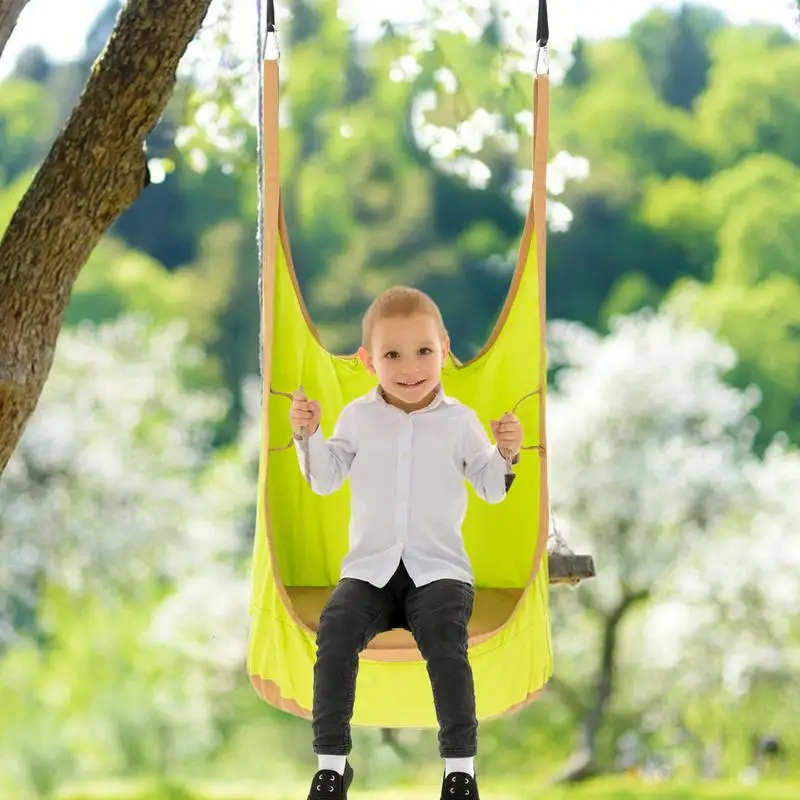 

Pod Swing Chair For Kids Soft Child Indoor Sensory Hammock Seat Strong Load-Bearing Portable Sensory Pod Swing With Cushion For
