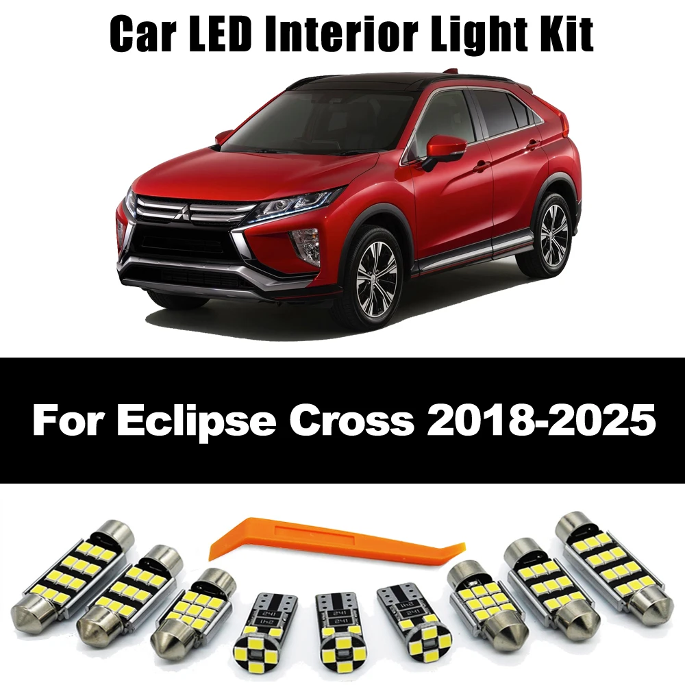 Kit de luces interiores de bombilla LED Canbus, accesorios para coche, 11 Uds., para Mitsubishi Eclipse Cross 2018 2019 2020 2021 2022 2023 2024 2025