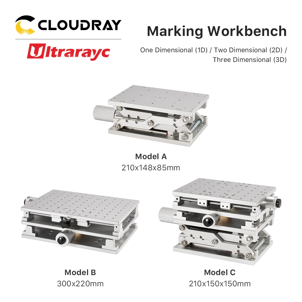 

Ultrarayc Positioning Workbench Aluminum Alloy Moving Portable Cabinet Table M6 Thread for Co2 Fiber Marking Machine Parts