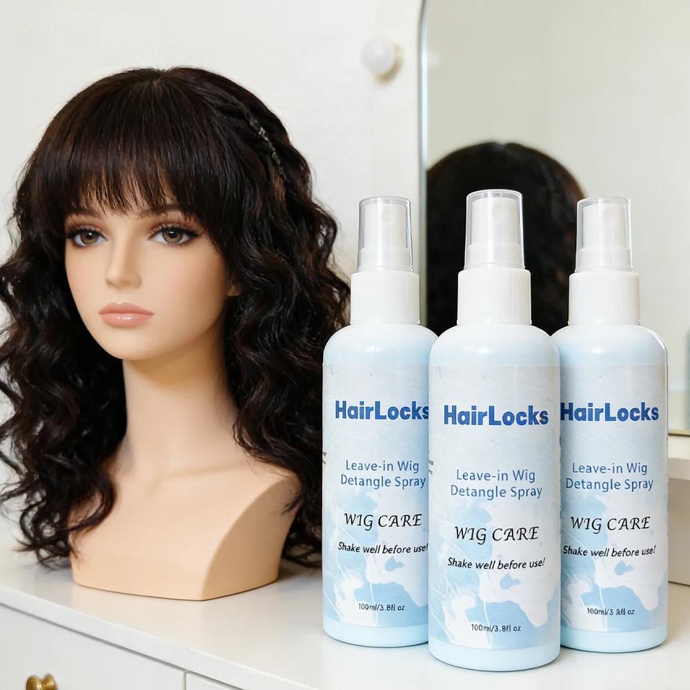 100ml Wig Care Spray Wig care solution for Wig Synthetic wig Hair Leave-in wig detangle Spray for Wigs Smooth and Shine