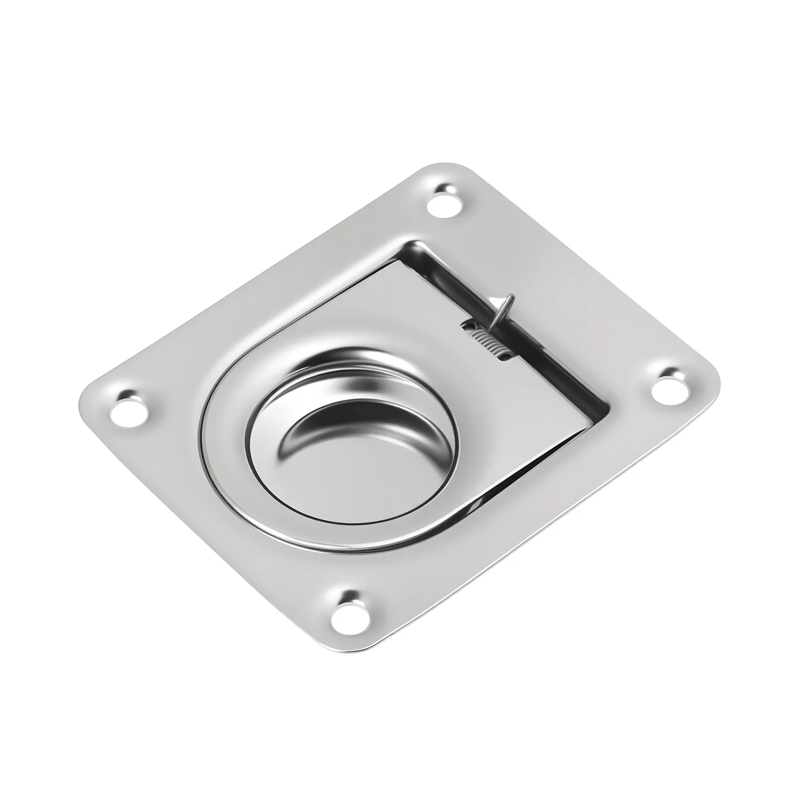 2 قطعة الفولاذ المقاوم للصدأ قفل حلقة سحب مقبض اكسسوارات للقوارب البحرية خزانة سحب اليخوت دافق رفع الدائري