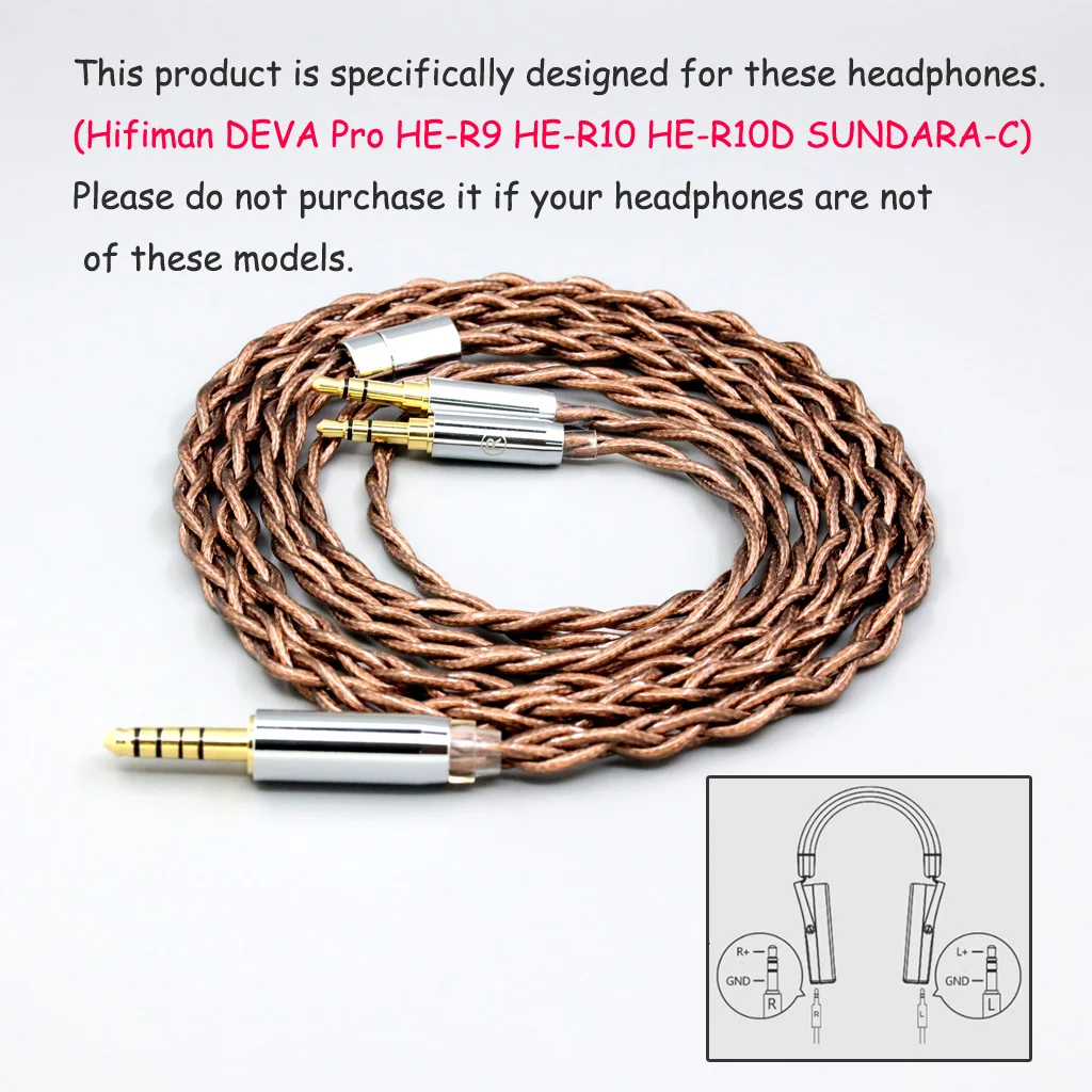 99% 24k Gold 7n Pure Silver Graphene Shield Earphone Cable For Hifiman DEVA Pro HE-R9 HE-R10 HE-R10D SUNDARA-C LN008534