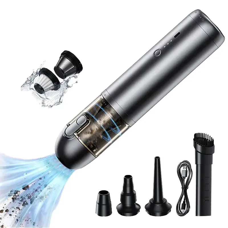 16000PA Portable Car Vacuum Cleaner Wireless Mini Handheld 3 in 1 Cordless Device 120W Power ABS Material Battery Operated