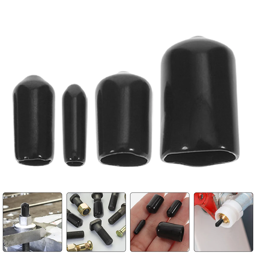 

120 Pcs Thread Protection Cap Round End Cover Carburetor Bolt Screw Protectors Automotive Block Plugs Caps Covers