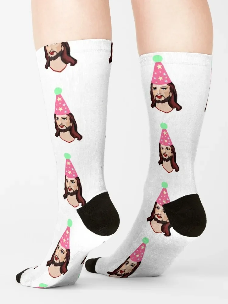 Happy Birthday Jesus Funny Christmas Shirt Socks Children's floral Man Socks Women's