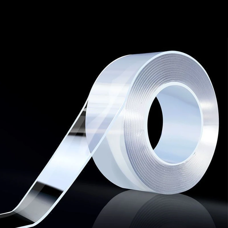 مقاوم للماء جدار الشريط عالية الشفافية لاصق ملصقات مزدوجة الوجهين للمنزل غرفة نوم غرفة المعيشة الديكور.