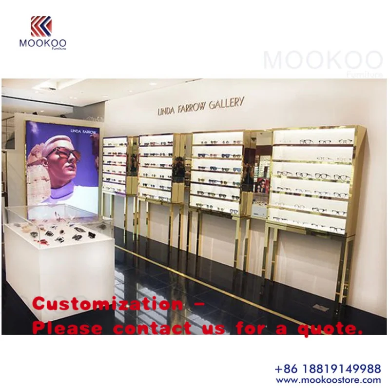 custom.Beautiful Looking Fashion Style Luxurious Eyewear Rack Optical Shop