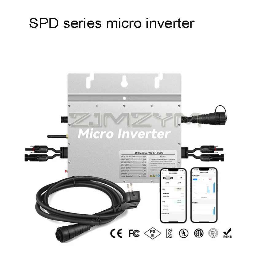 Micro Inverter SPD-800W Solar Grid Connected Inverter IP67 Household Balcony Small Power Station 14 X 2A input current