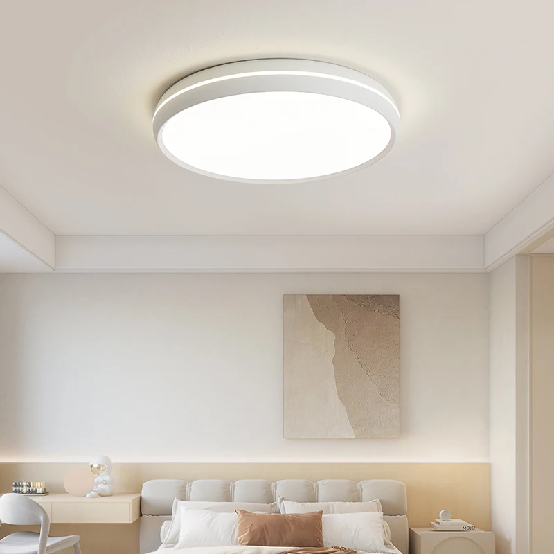 

Led Bedroom Ceiling Lights Modern Simple Cream Round Living Room Study Ceiling Lamps Nordic Children's Indoor Lighting Fixtures