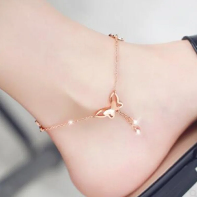 Simplicity Bohemian Hollow Butterfly Anklets For Women Girls Fashion Adjustable Ankle Bracelet Summer Beach Foot Chain Jewelry