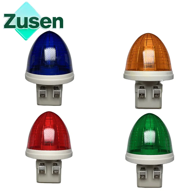 Zusen TB30-Y 12 فولت 24 فولت 110 فولت 220 فولت الأصفر LED معدات إشارة مؤشر ضوء تحذير ضوء دائما على