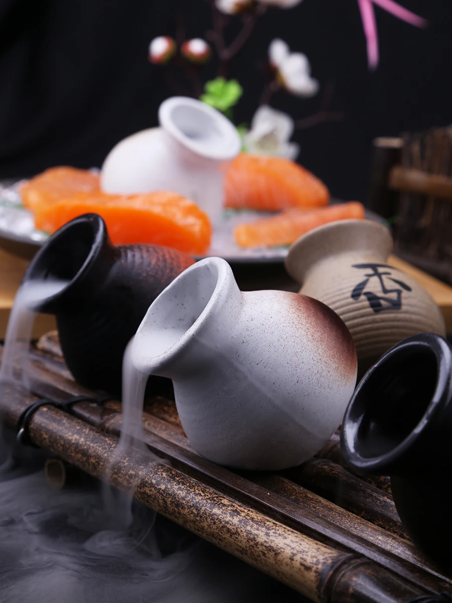 Sashimi Decoration Dry Ice Cup, Japanese-Style Small Pot, Toothpick Creative Ceramic, Restaurant Desktop, Table Ornaments