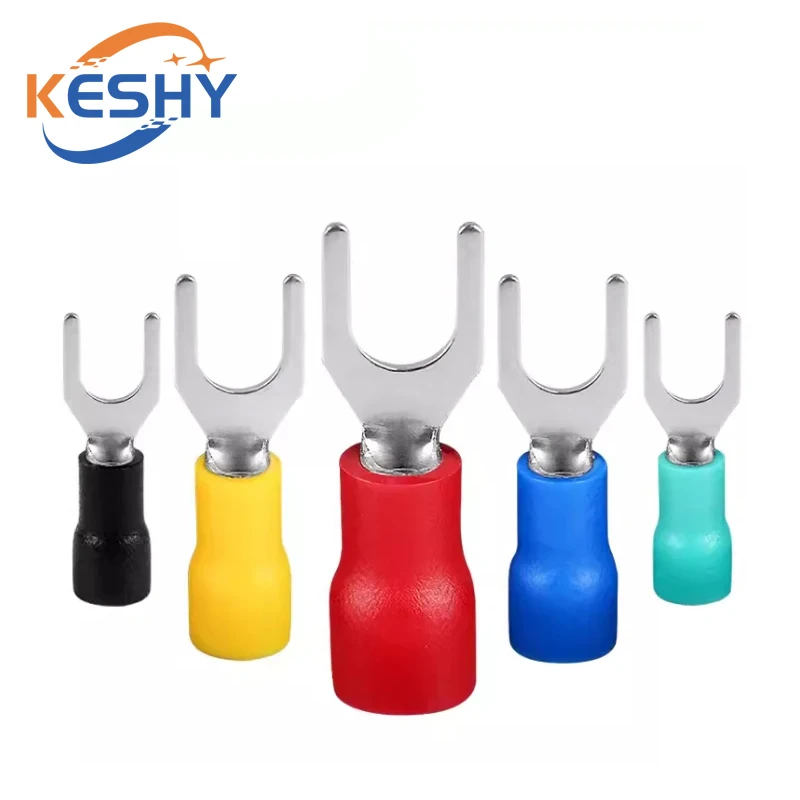 

20PCS SV1.25 SV2 Wire Spring Terminal U Y Shape SV Type Fork Insulate Ferrules Block Spade Cold Press Cable End Crimp Connector
